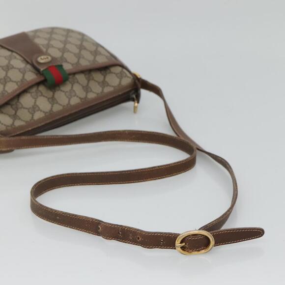GUCCI GG Supreme Web Sherry Line Shoulder Bag Pvc Beige Red 89 02 032 - Picture 7 of 16